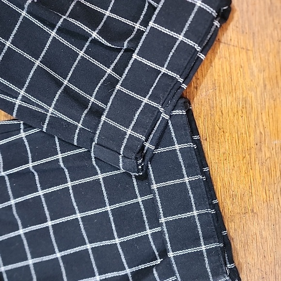 Madewell 100% Cotton Black And White Ankle Pull On Trousers Sz Medium - Picture 3 of 9